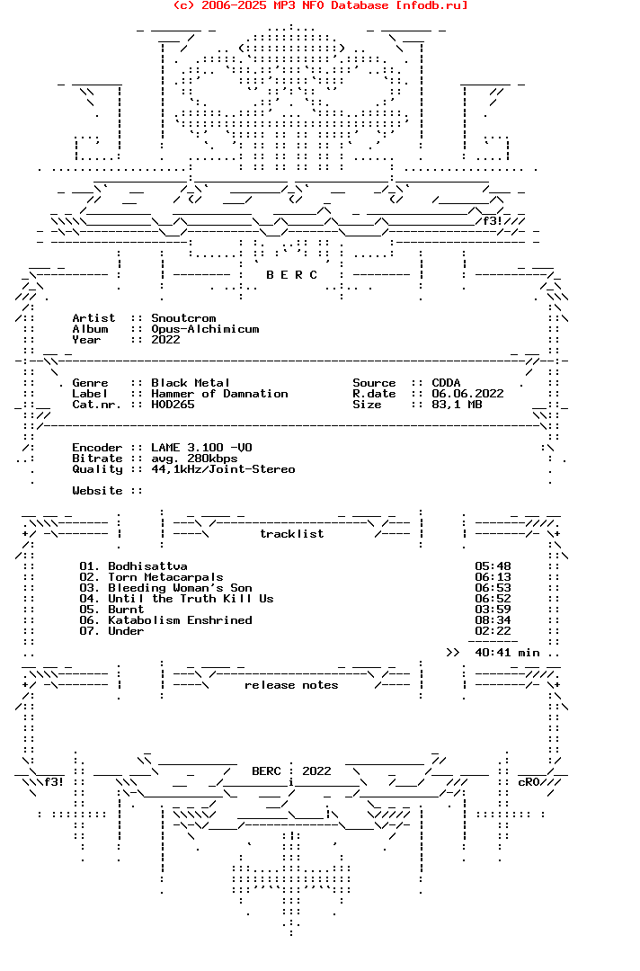 Snoutcrom-Opus-Alchimicum-2022-BERC