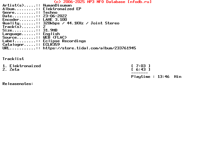 Humandisuman-Elektronaized_Ep-Eclr359-WEB-2022