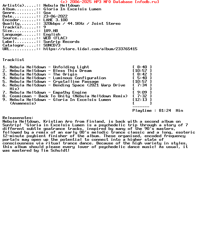 Nebula_Meltdown-Gloria_In_Excelsis_Lumen-Suncd73-WEB-2022