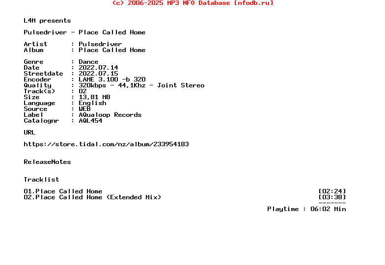 Pulsedriver_-_Place_Called_Home-(AQL454)-WEB-2022