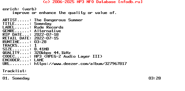 The_Dangerous_Summer-Someday-Single-WEB-2022