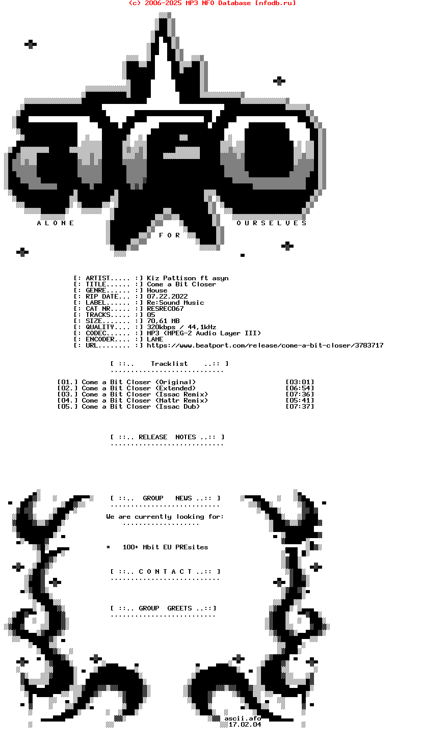 Kiz_Pattison_Ft_Asyn-Come_A_Bit_Closer-(RESREC067)-WEB-2022-Afo_Int