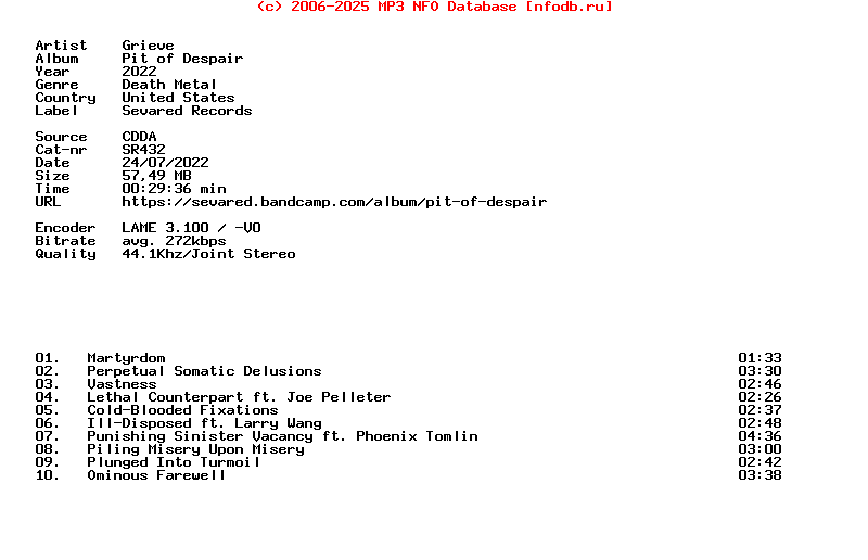 Grieve-Pit_Of_Despair-CD-2022