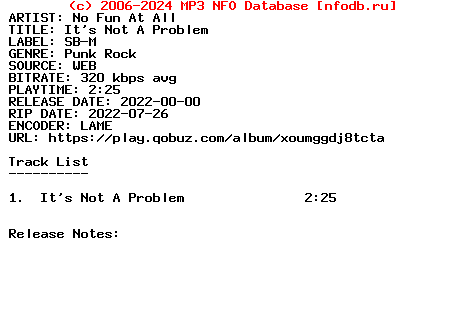 No_Fun_At_All-Its_Not_A_Problem-WEB-Single-2022
