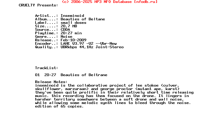Inseminoid_-_Beauties_Of_Beltane-CDR-2009-CRUELTY