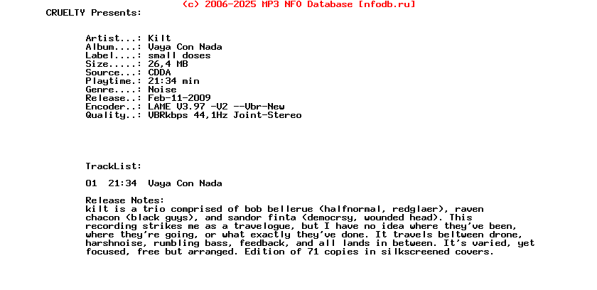 Kilt_-_Vaya_Con_Nada-CDR-2009-CRUELTY
