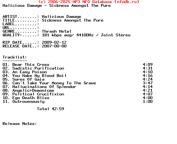 Malicious_Damage-Sickness_Amongst_The_Pure-2007-PMS