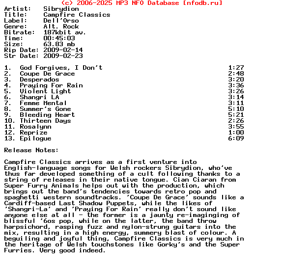 Sibrydion-Campfire_Classics-2009-Dv8