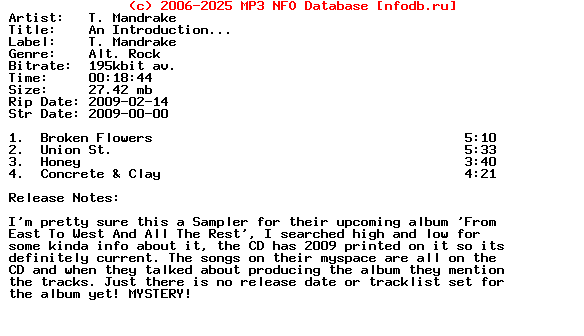 T._Mandrake-An_Introduction...-(SAMPLER)-2009