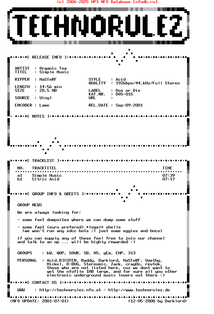 Organic_Tea_-_Simple_Music_(DOS-015)-VLS-1994-TR