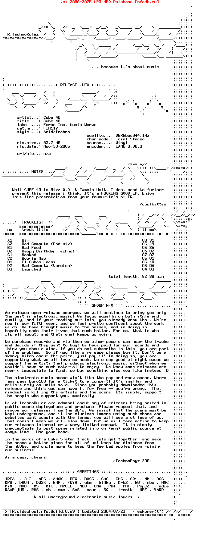 Cube_40_-_Cube_40_(FIM117)-2Ep-1996-TR