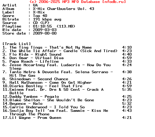VA-X-Mix_Chartbusters_Vol._43-2009-Wre