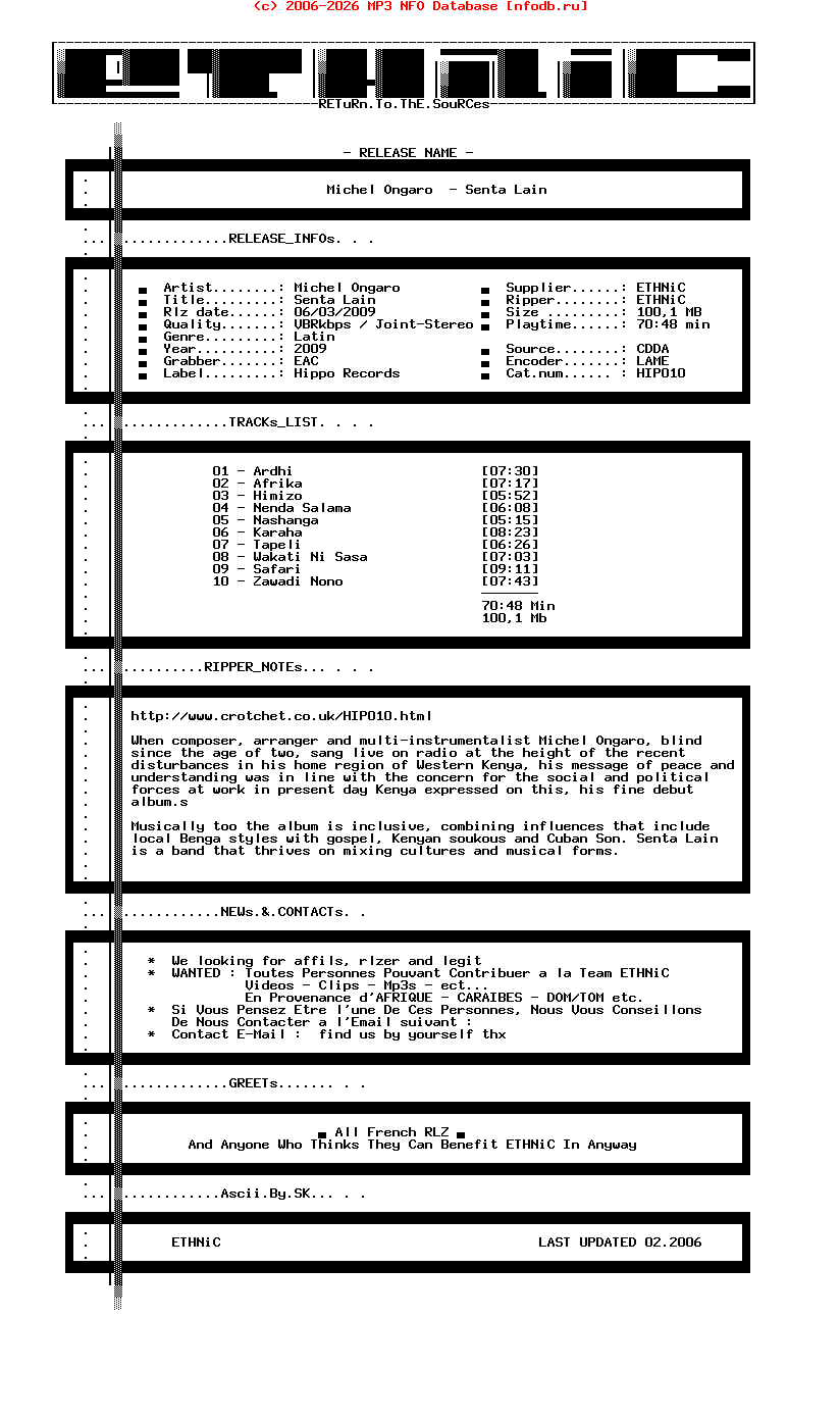 Michel_Ongaro-Senta_Lain-Ke-2009-ETHNiC