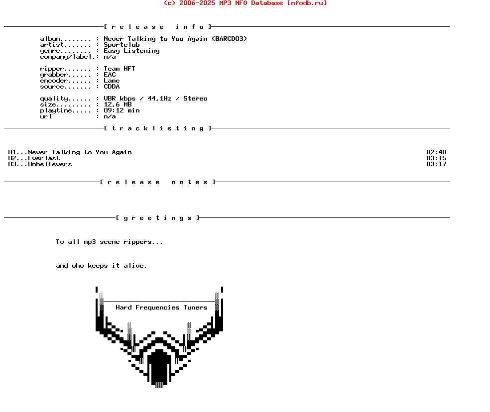 Sportclub-Never_Talking_To_You_Again_(BARCD03)-CDM-2009-HFT