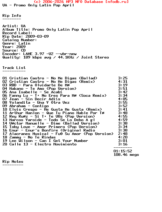 VA-Promo_Only_Latin_Pop_April-SP-2009