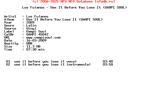 Los_Fulanos-Use_It_Before_You_Lose_It_(VAMPI_SOUL)-VLS-2009
