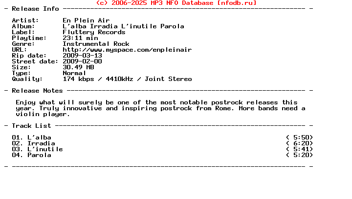 En_Plein_Air-Lalba_Irradia_Linutile_Parola-(EP)-2009-FNT