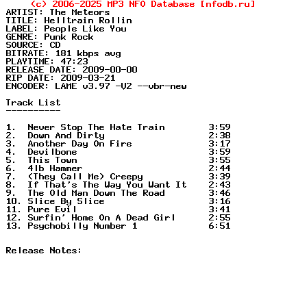 The_Meteors-Helltrain_Rollin-2009-Sdr