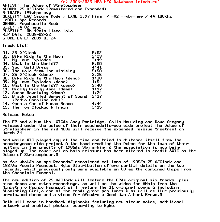 The_Dukes_Of_Stratosphear-25_Oclock_(REMASTERED_AND_EXPANDED)-2009-404