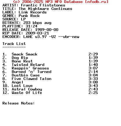 Frantic_Flintstones-The_Nightmare_Continues-Vinyl-1989-Sdr