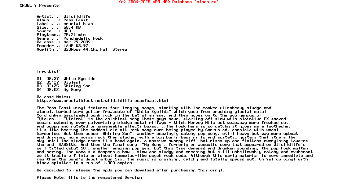 Wildildlife_-_Peas_Feast-Remastered-WEB-2009-CRUELTY