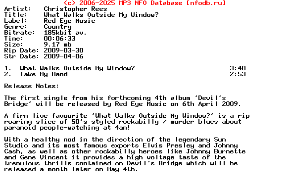 Christopher_Rees-What_Walks_Outside_My_Window-(PROMO_CDS)-2009-Dv8