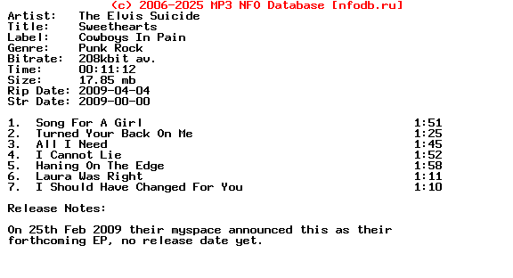 The_Elvis_Suicide-Sweethearts-(EP)-2009-Dv8