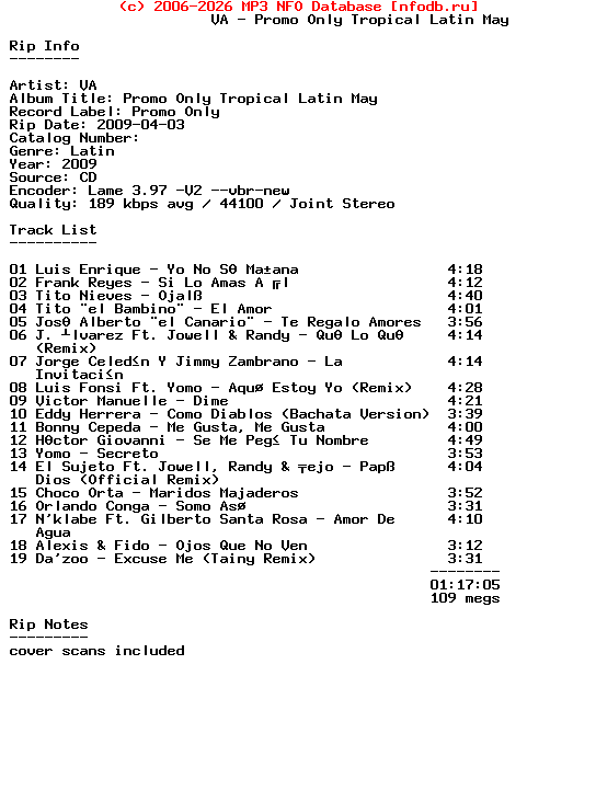 VA-Promo_Only_Tropical_Latin_May-2009