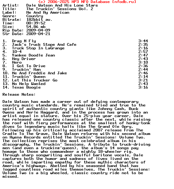 Dale_Watson_And_His_Lone_Stars-The_Truckin_Sessions_Vol._2-2009-Dv8