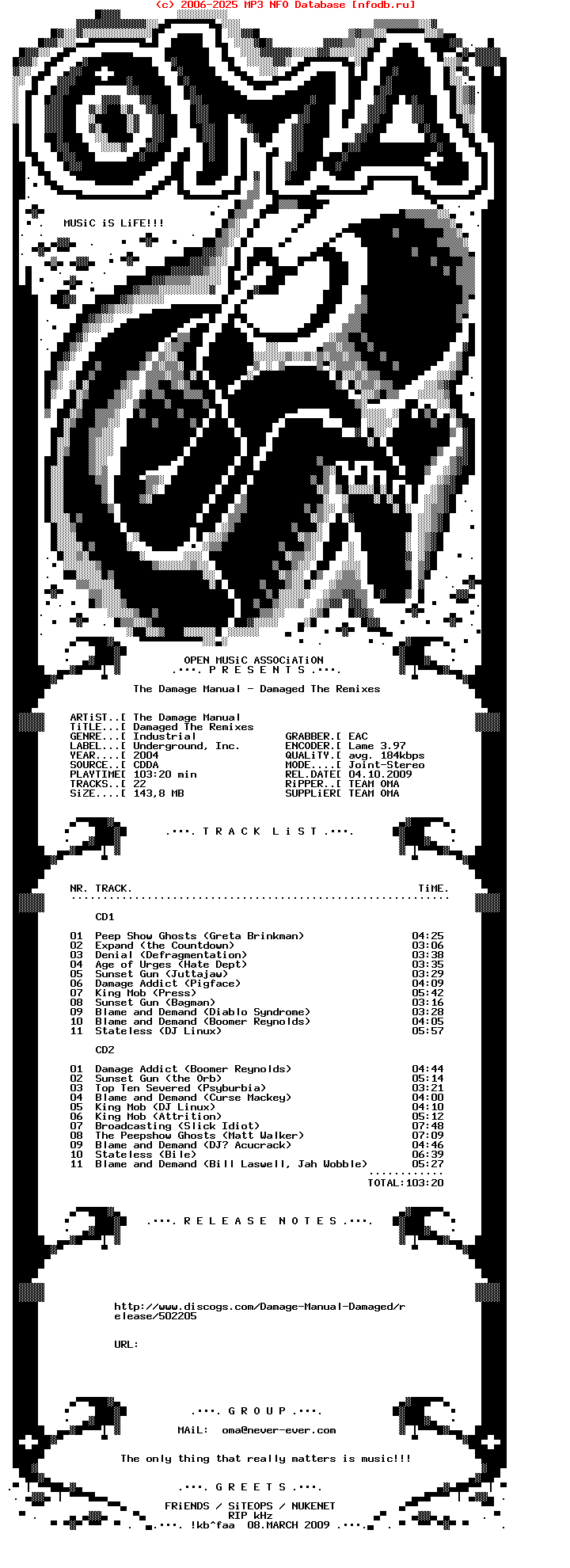 The_Damage_Manual--Damaged_The_Remixes-2CD-2004-OMA