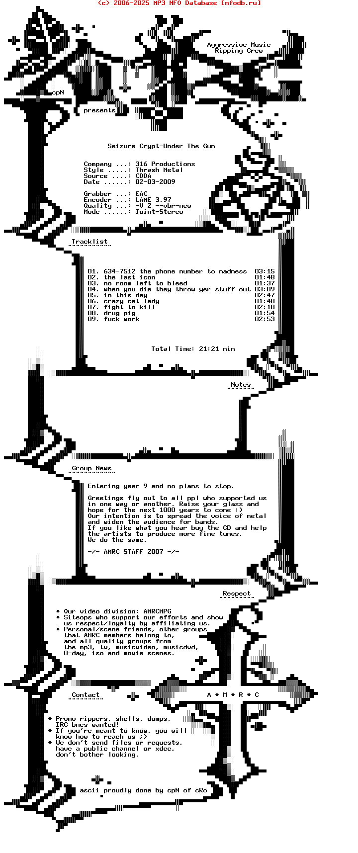 Seizure_Crypt-Under_The_Gun-2008-AMRC
