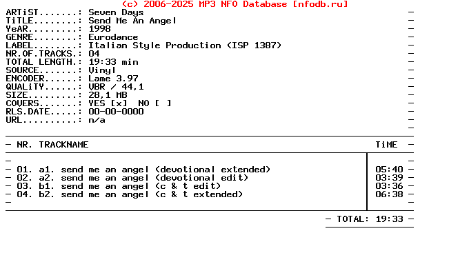 Seven_Days-Send_Me_An_Angel-(ISP-1387)-Vinyl-1998-DWM