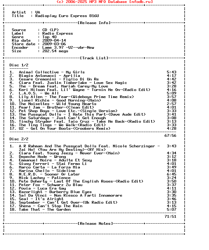 VA-Radioplay_Euro_Express_816U-2CD-2009