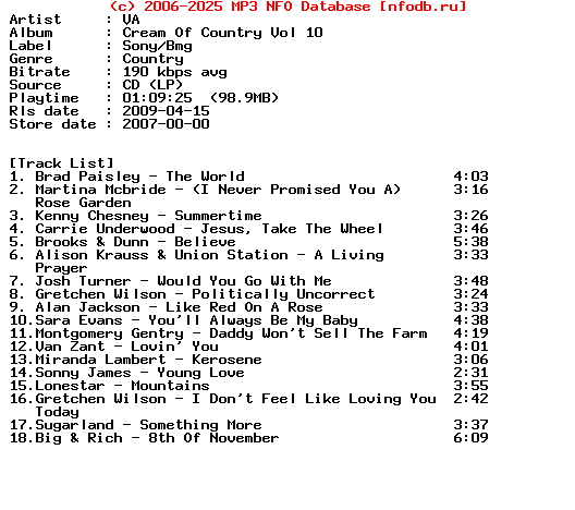 VA-Cream_Of_Country_Vol_10-2007