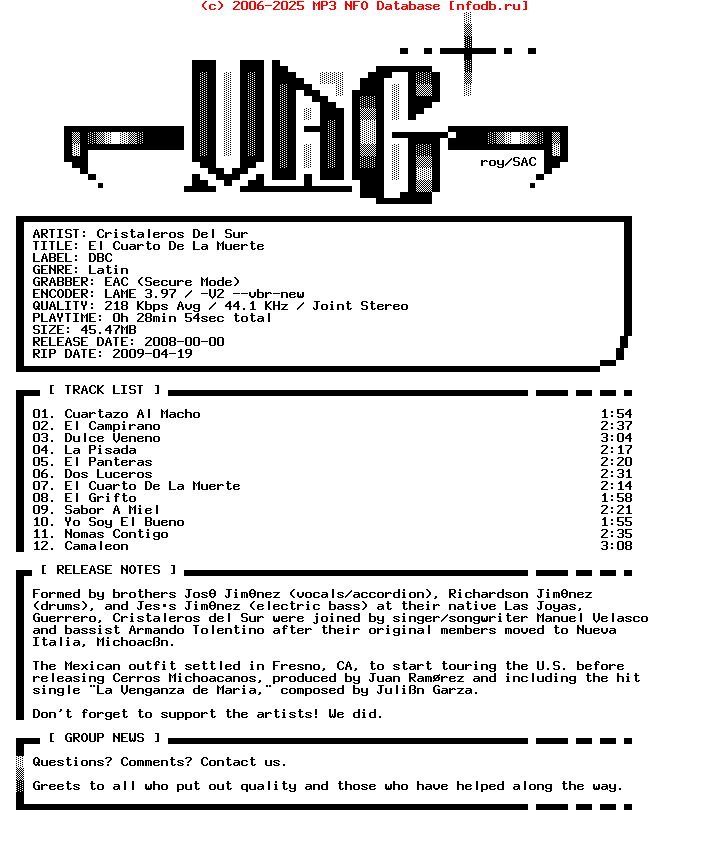 Cristaleros_Del_Sur-El_Cuarto_De_La_Muerte-SP-2008