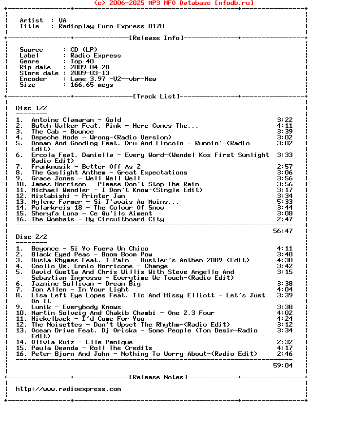 VA-Radioplay_Euro_Express_817U-2CD-2009-SC