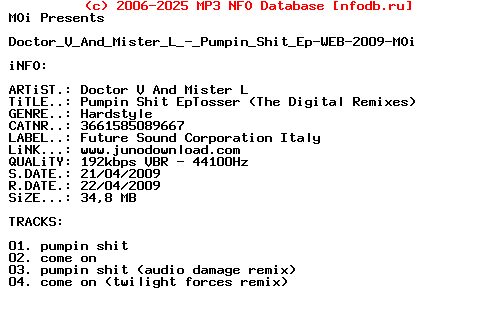 Doctor_V_And_Mister_L_-_Pumpin_Shit_Ep-WEB-2009