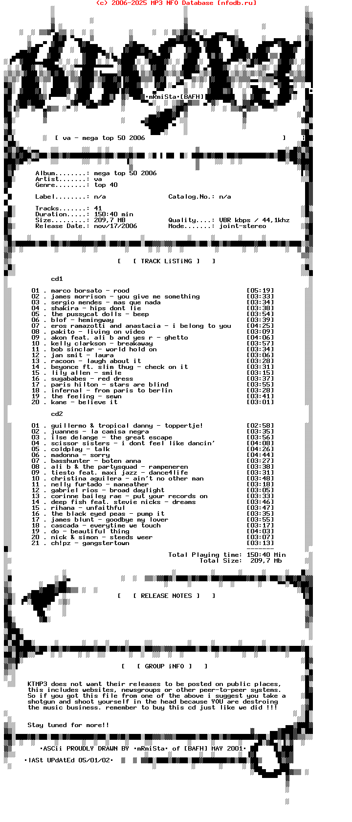 VA_-_Mega_Top_50_2006-2CD-2006