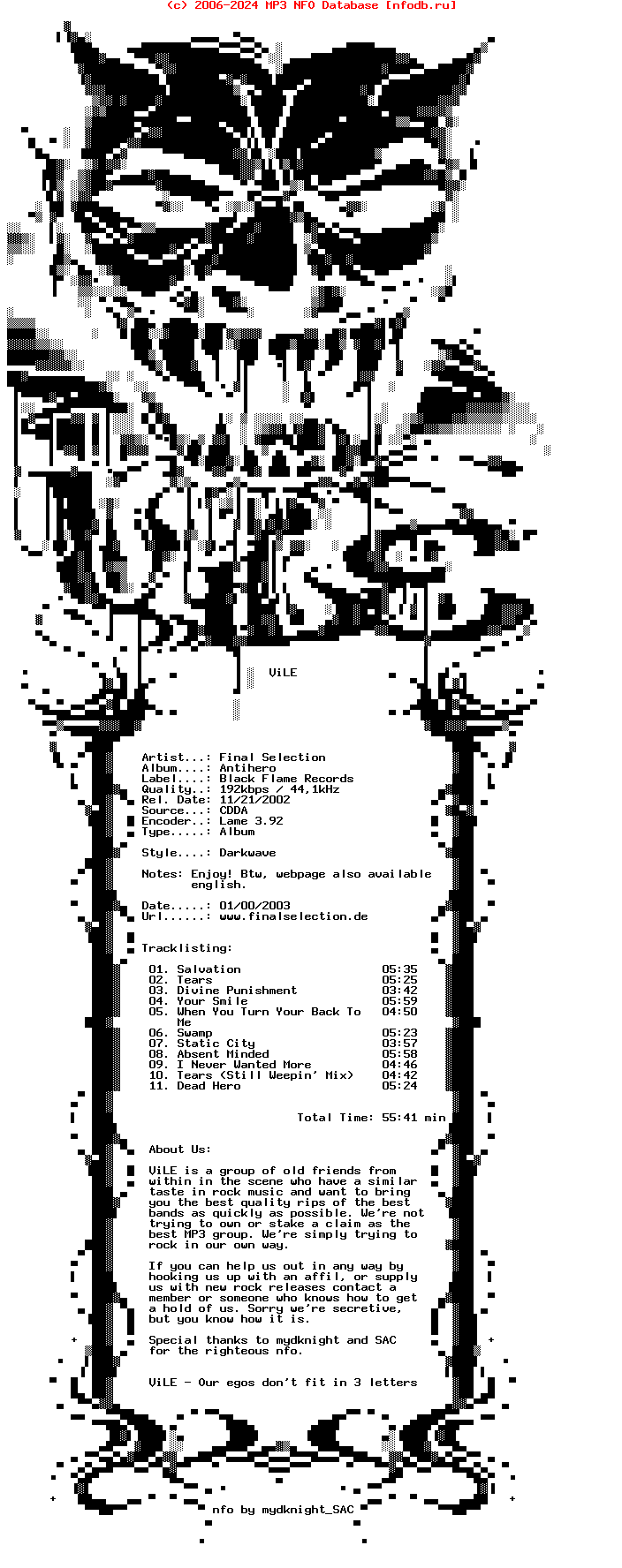 Final_Selection-Antihero-2003-Vile