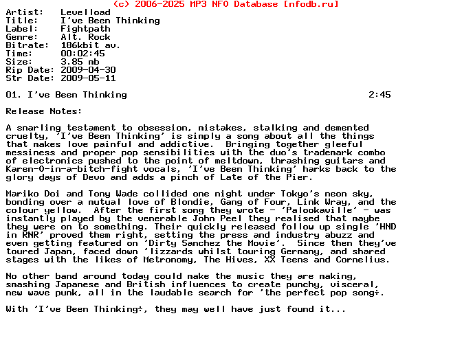 Levelload-Ive_Been_Thinking-(PROMO_CDS)-2009