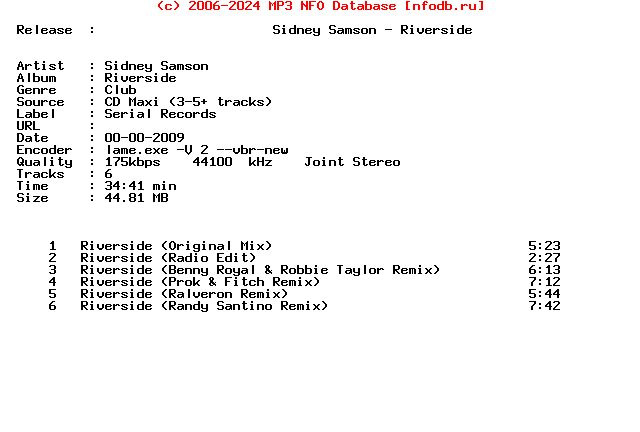 Sidney_Samson-Riverside-(SER090)-Retail_Cdm-2009-OBC