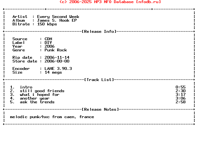 Every_Second_Week-James_S._Hook_Ep-CDM-2006