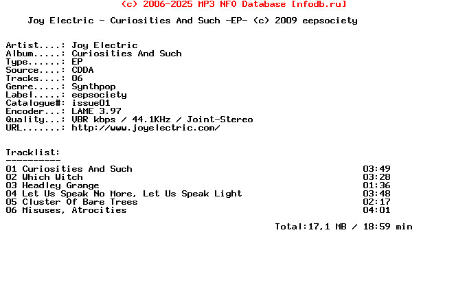 Joy_Electric-Curiosities_And_Such-EP-2009