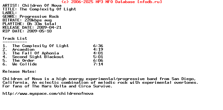 Children_Of_Nova-The_Complexity_Of_Light-(EP)-2009