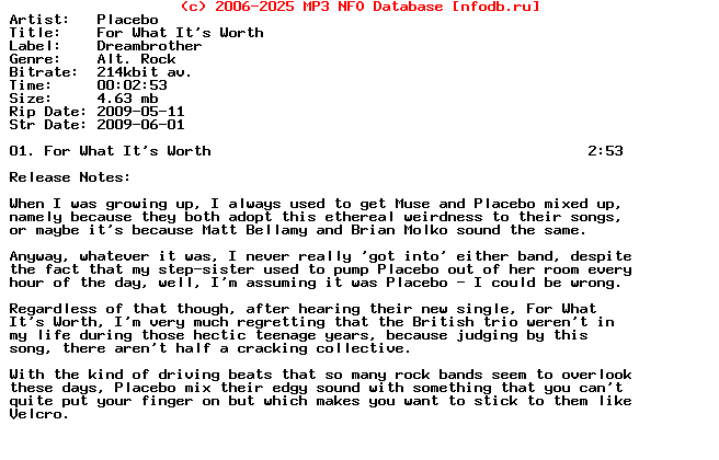 Placebo-For_What_Its_Worth-(PROMO_CDS)-2009