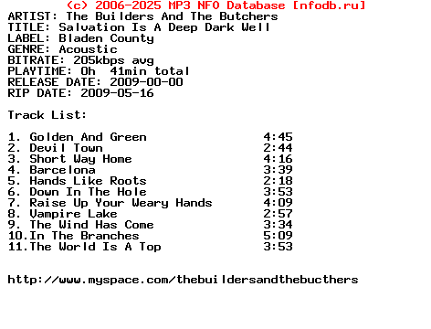 The_Builders_And_The_Butchers-Salvation_Is_A_Deep_Dark_Well-2009-Ssr