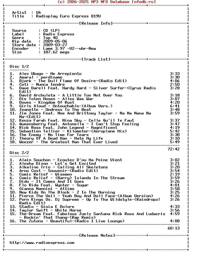 VA-Radioplay_Euro_Express_819U-2CD-2009