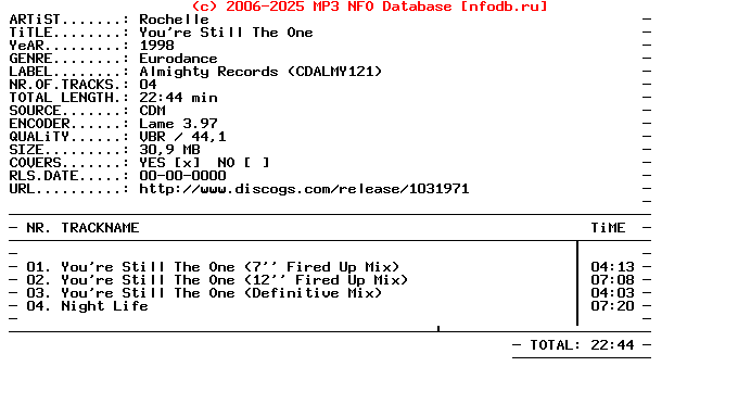 Rochelle-Youre_Still_The_One-(CDALMY121)-CDM-1998-DWM