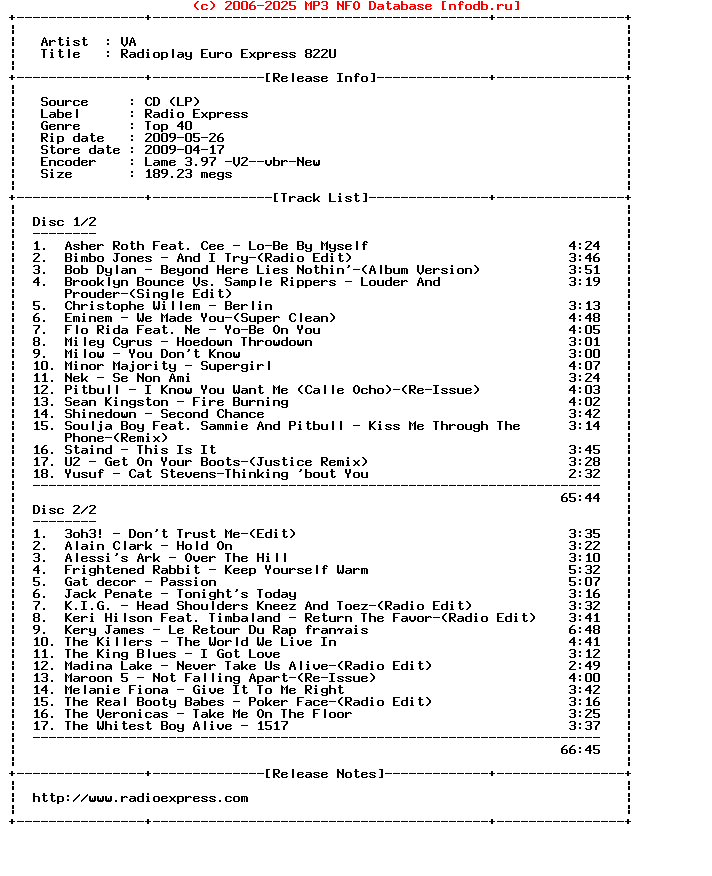 VA-Radioplay_Euro_Express_822U-2CD-2009-SC