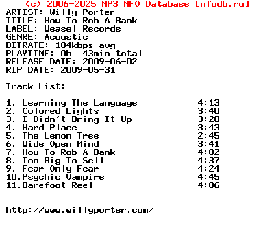 Willy_Porter-How_To_Rob_A_Bank-2009